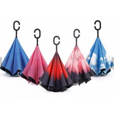 Creative Inverted Fold Windproof upside down Umbrella